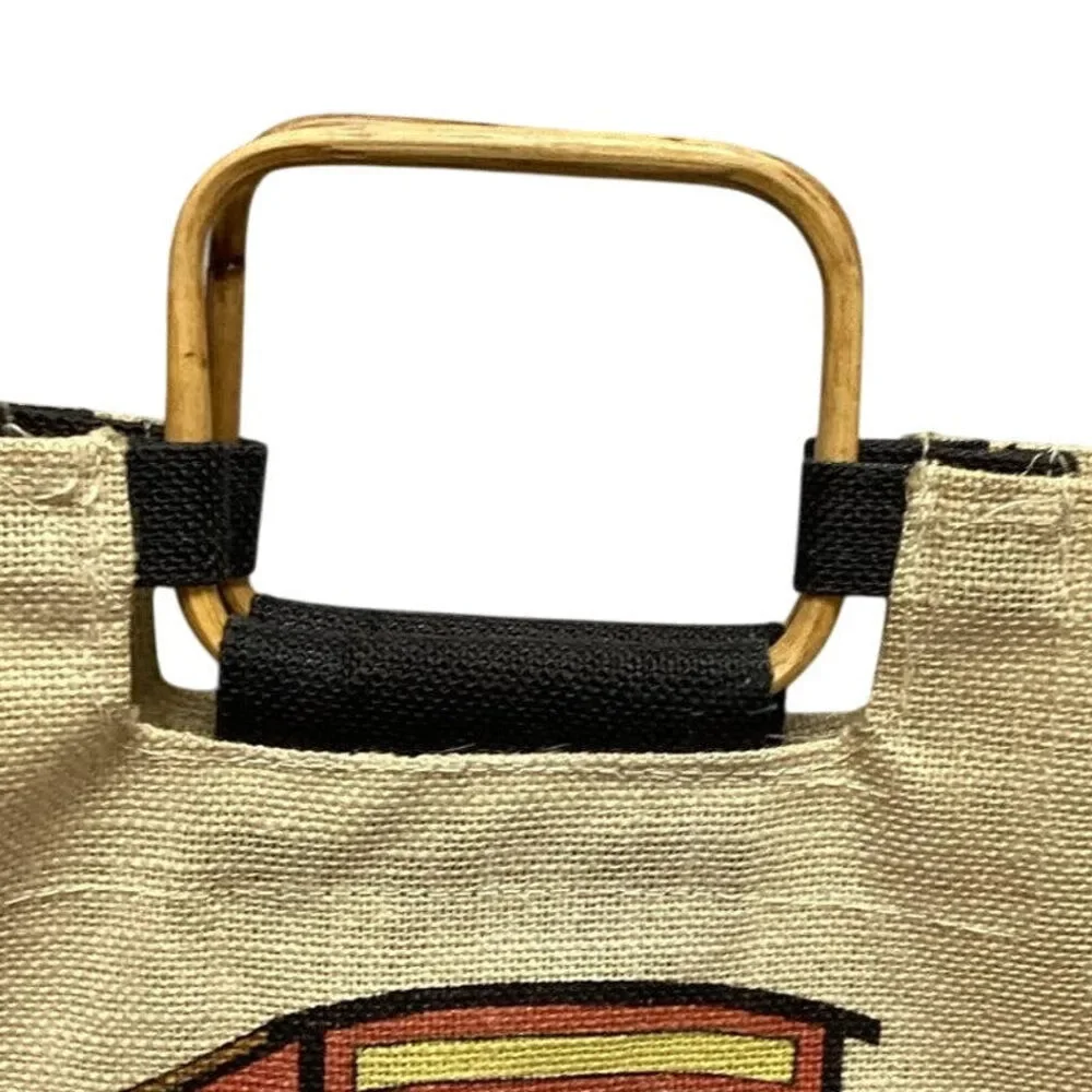 Koret San Francisco Street Car Burlap Wooden Handle 15